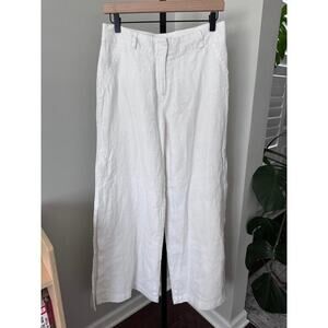 Boston Proper Linen Wide Leg Trouser Pants Womens